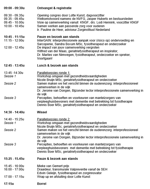 Programma NVFG-congres 2024